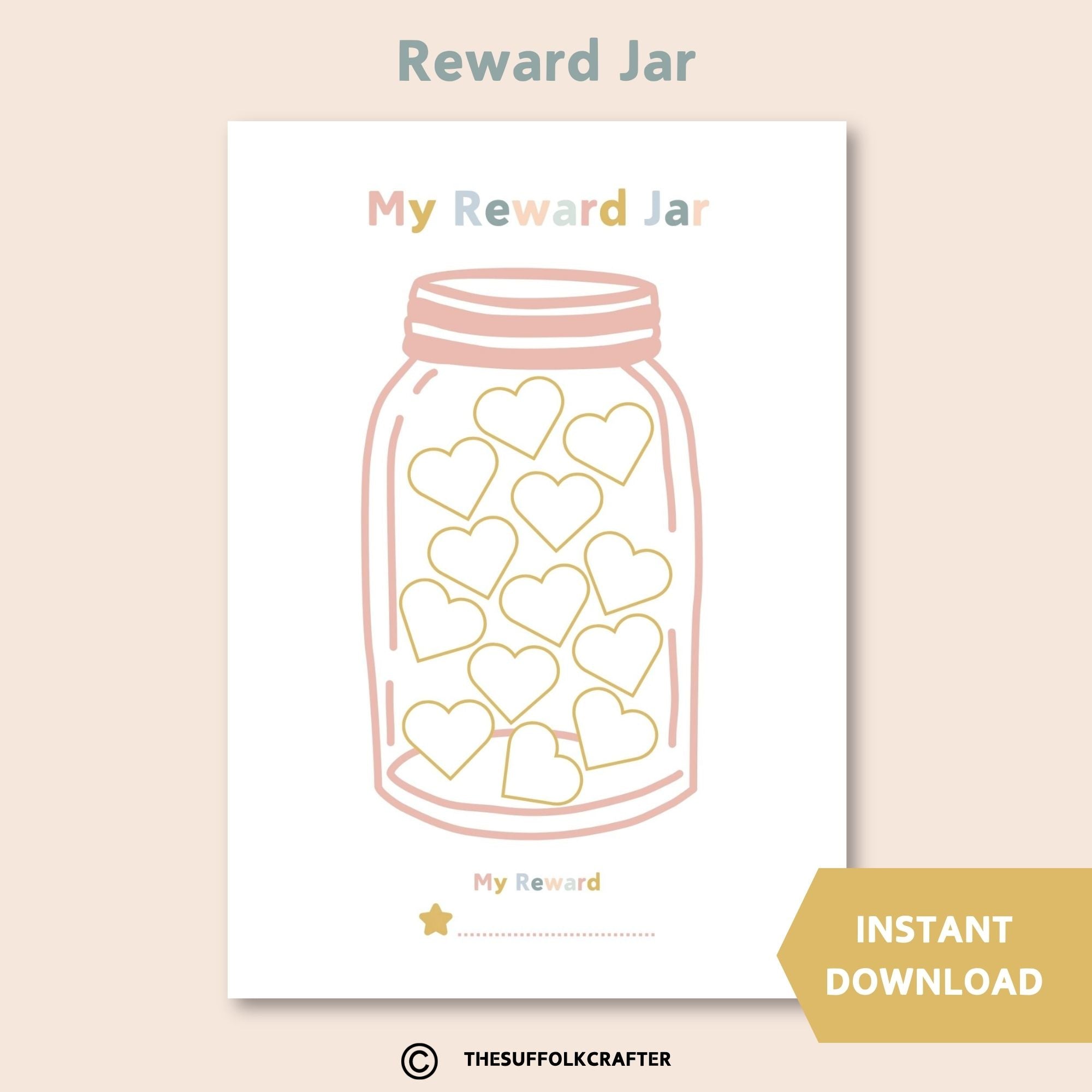 My Reward Jar for Kids - Instant Download