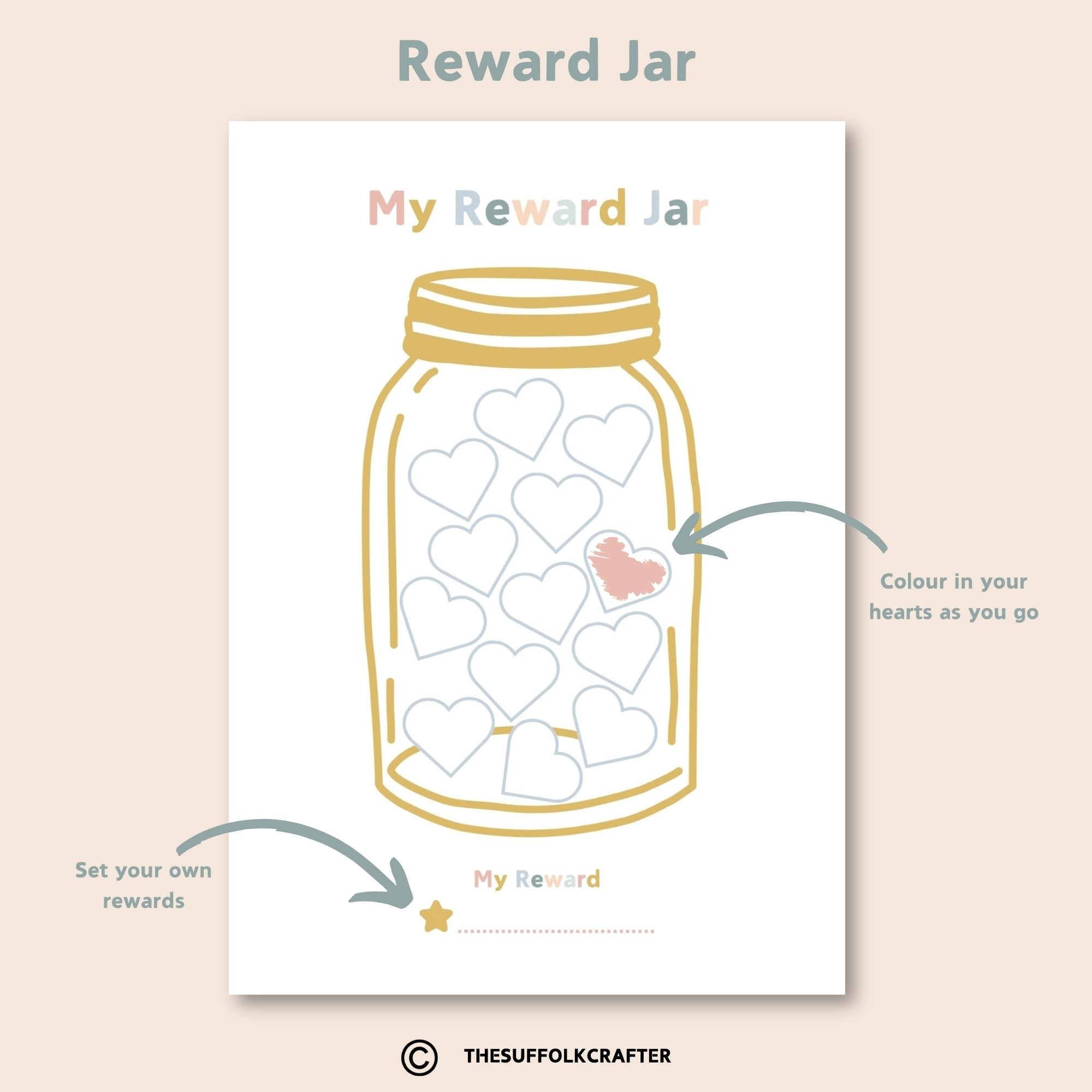 My Reward Jar for Kids - Instant Download